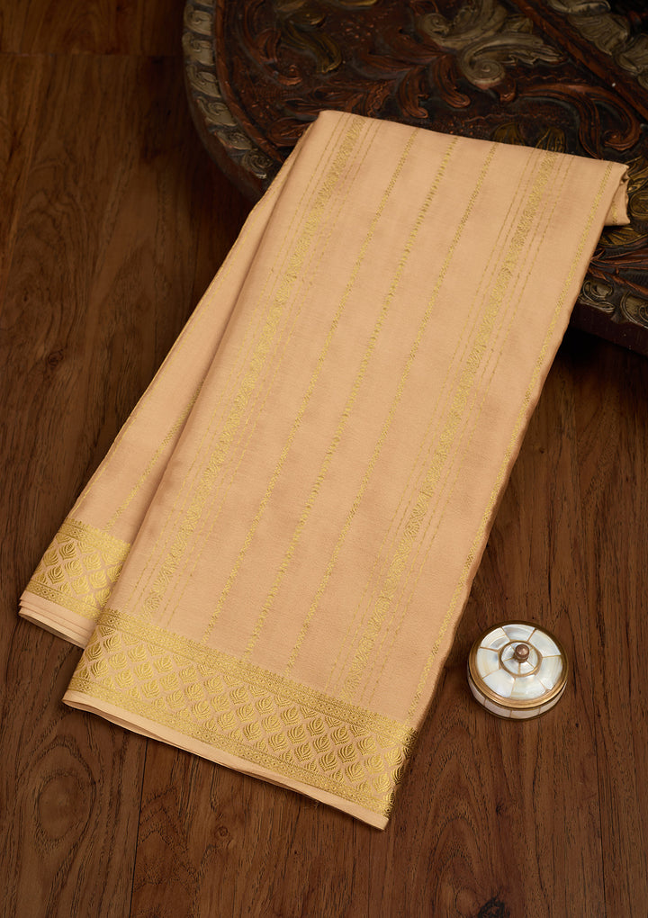 Gold Zariwork Pure Crepe Silk Saree