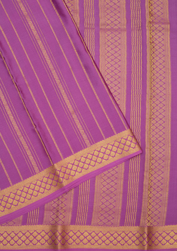 Lavender Zariwork Pure Crepe Silk Saree