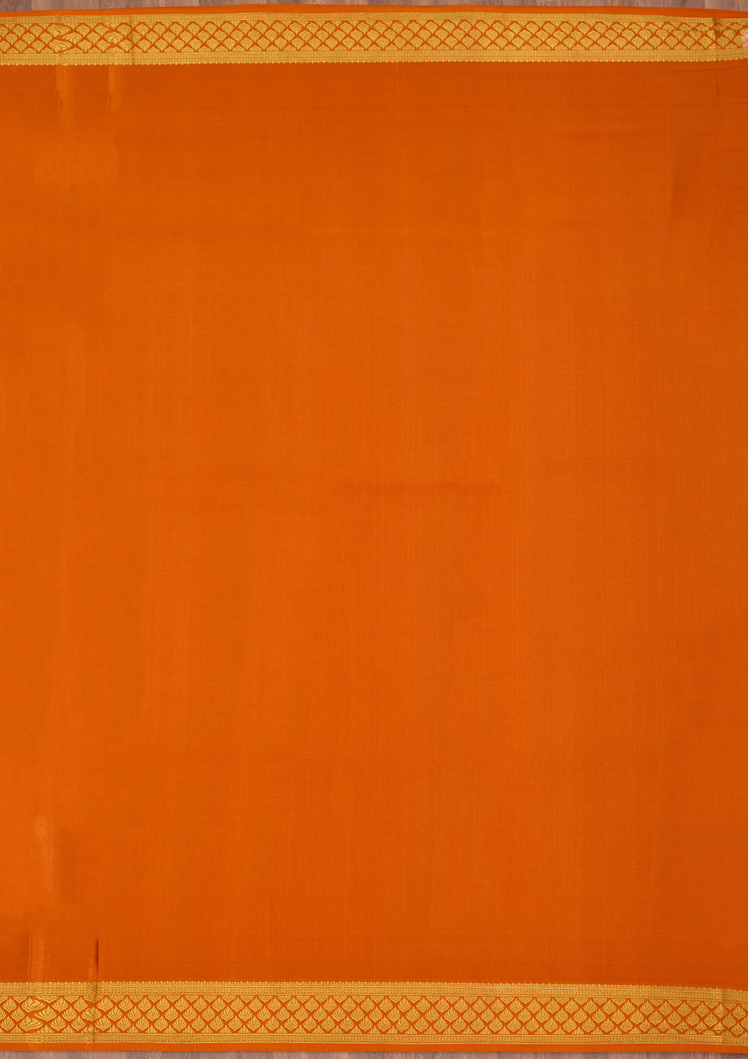 Orange Zariwork Pure Crepe Silk Saree