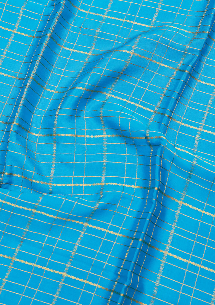 Blue Zariwork Pure Crepe Silk Saree