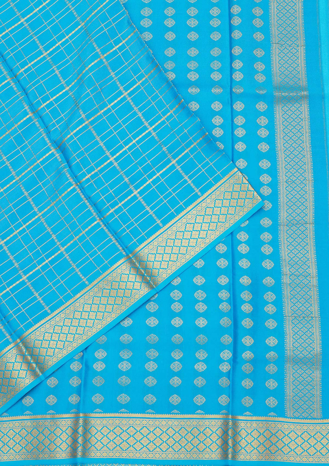 Blue Zariwork Pure Crepe Silk Saree