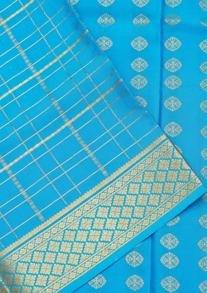 Blue Zariwork Pure Crepe Silk Saree