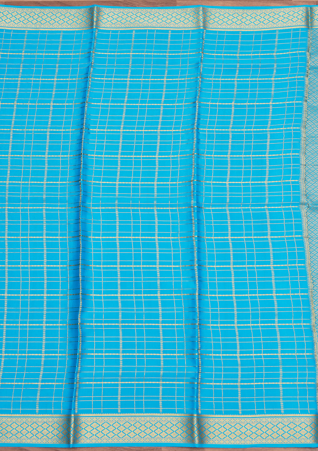 Blue Zariwork Pure Crepe Silk Saree