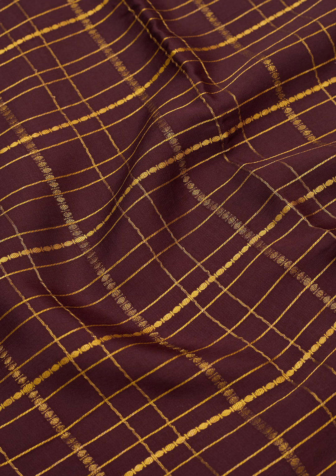 Brown Zariwork Pure Crepe Silk Saree
