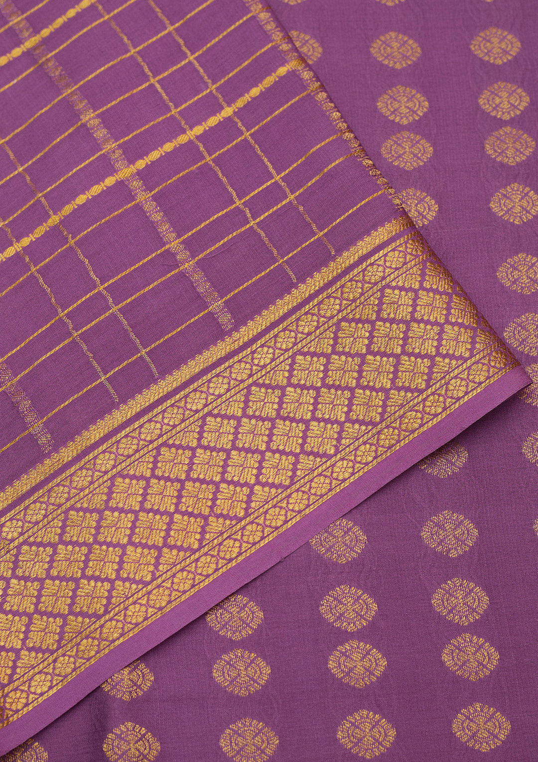 Light Lavender Zariwork Pure Crepe Silk Saree
