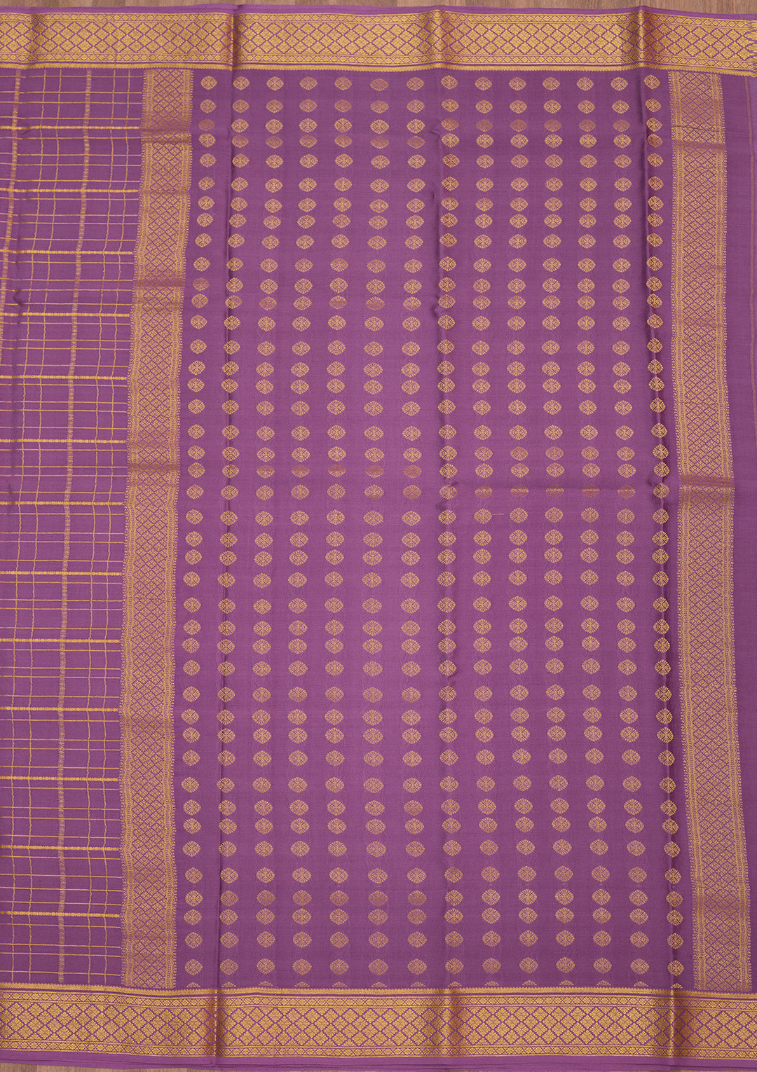 Light Lavender Zariwork Pure Crepe Silk Saree