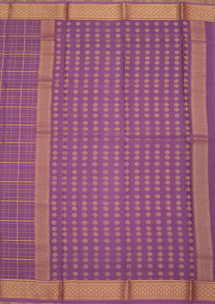 Light Lavender Zariwork Pure Crepe Silk Saree