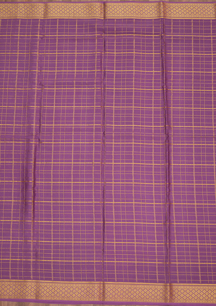 Light Lavender Zariwork Pure Crepe Silk Saree