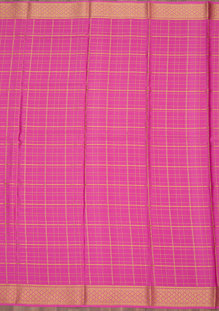 Onion Pink Zariwork Pure Crepe Silk Saree