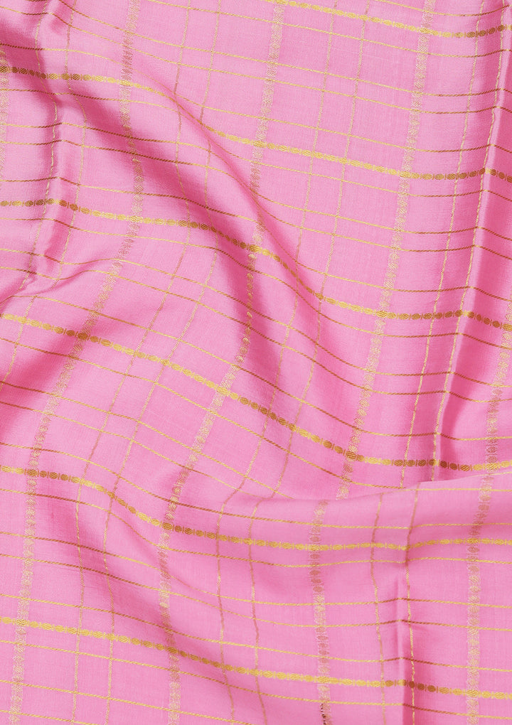 Pink Zariwork Pure Crepe Silk_Saree