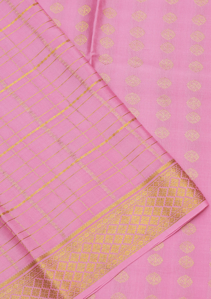 Pink Zariwork Pure Crepe Silk_Saree