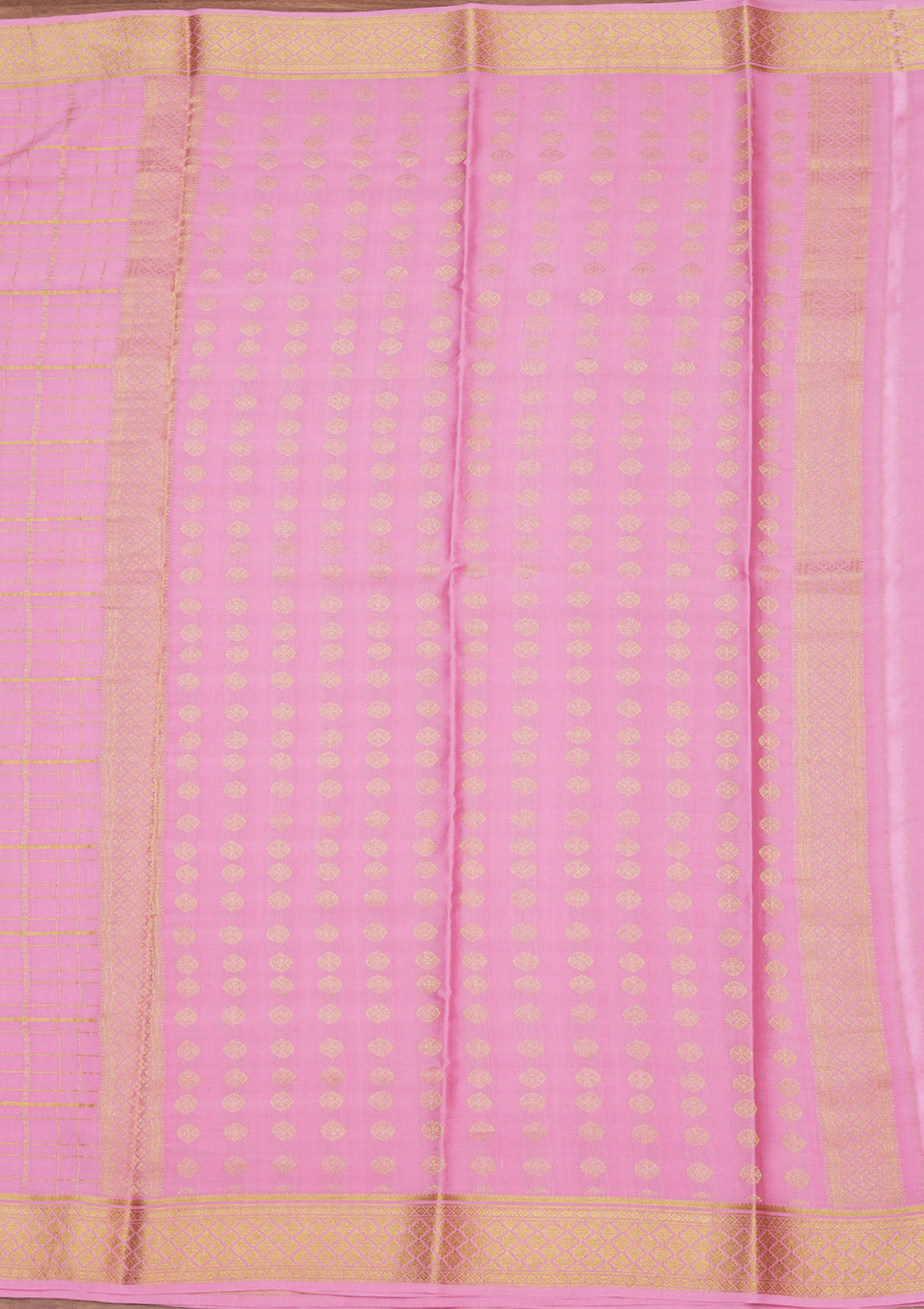 Pink Zariwork Pure Crepe Silk_Saree