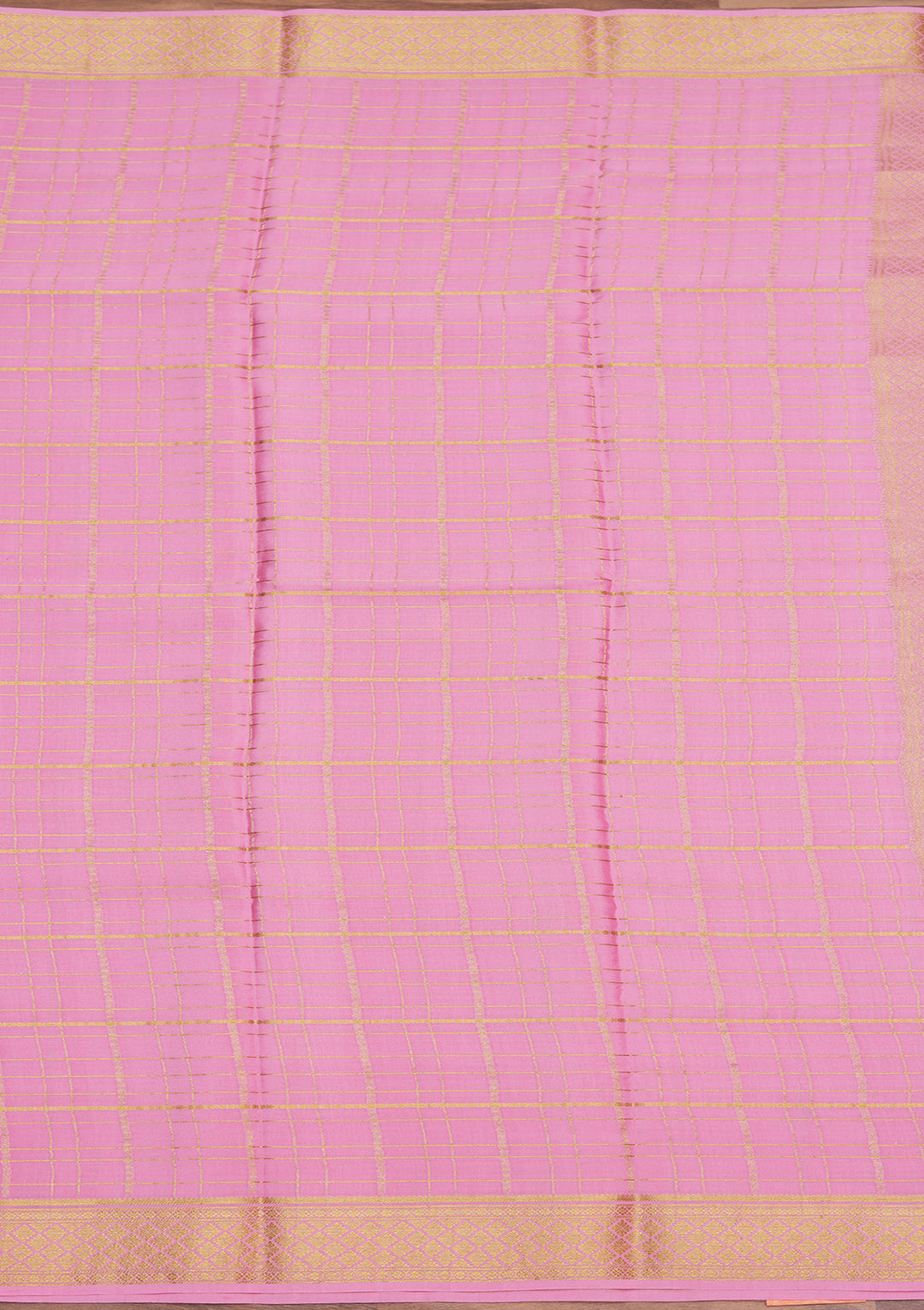 Pink Zariwork Pure Crepe Silk_Saree