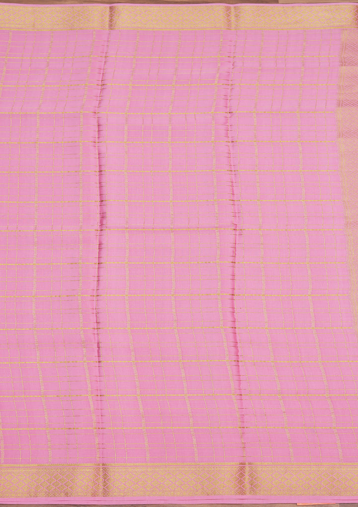 Pink Zariwork Pure Crepe Silk_Saree