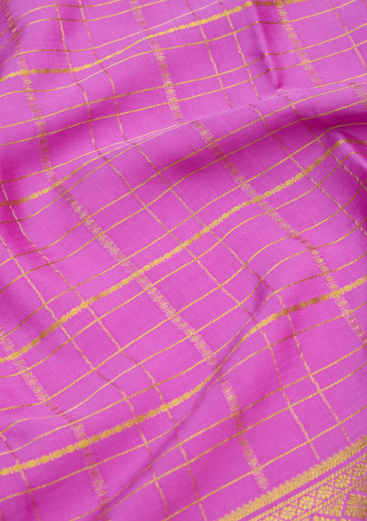 Purple Zariwork Pure Crepe Silk Saree