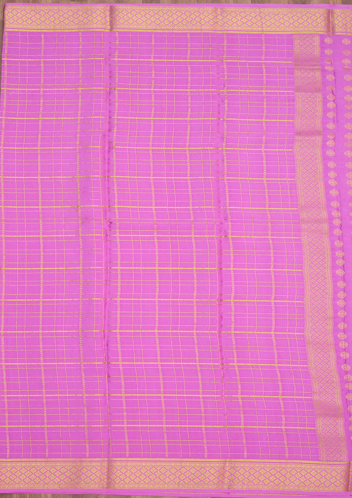 Purple Zariwork Pure Crepe Silk Saree