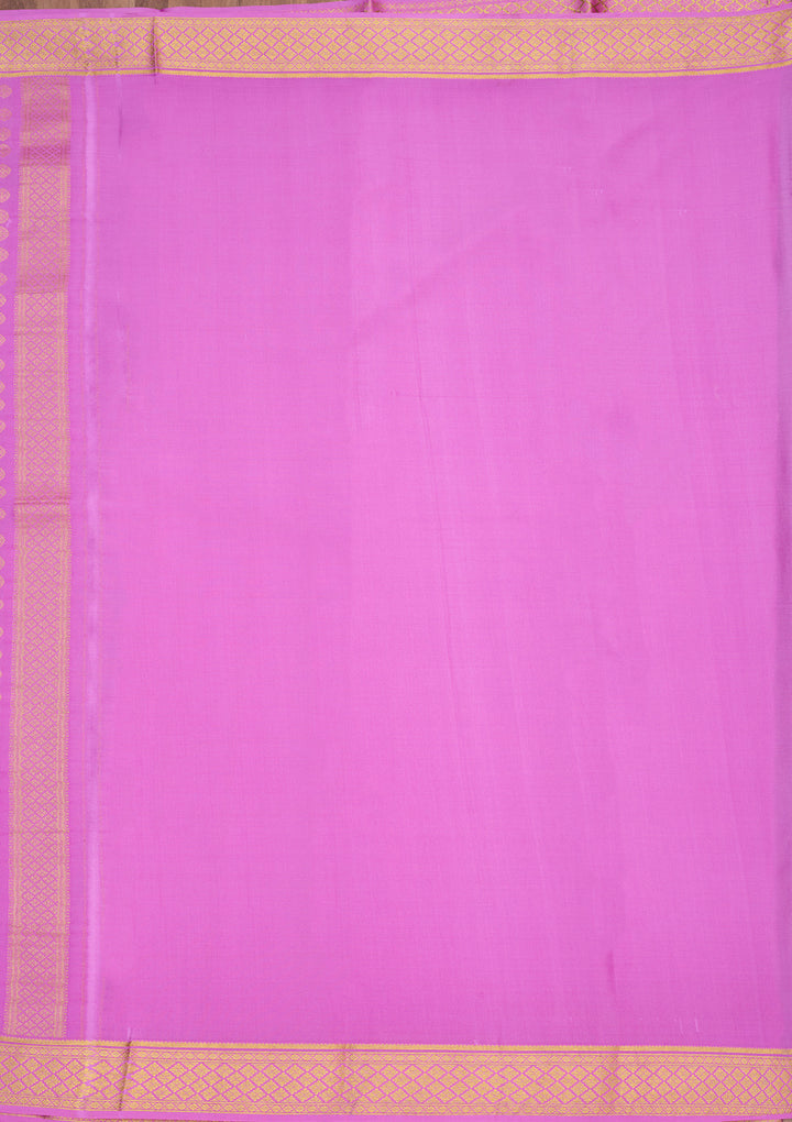 Purple Zariwork Pure Crepe Silk Saree