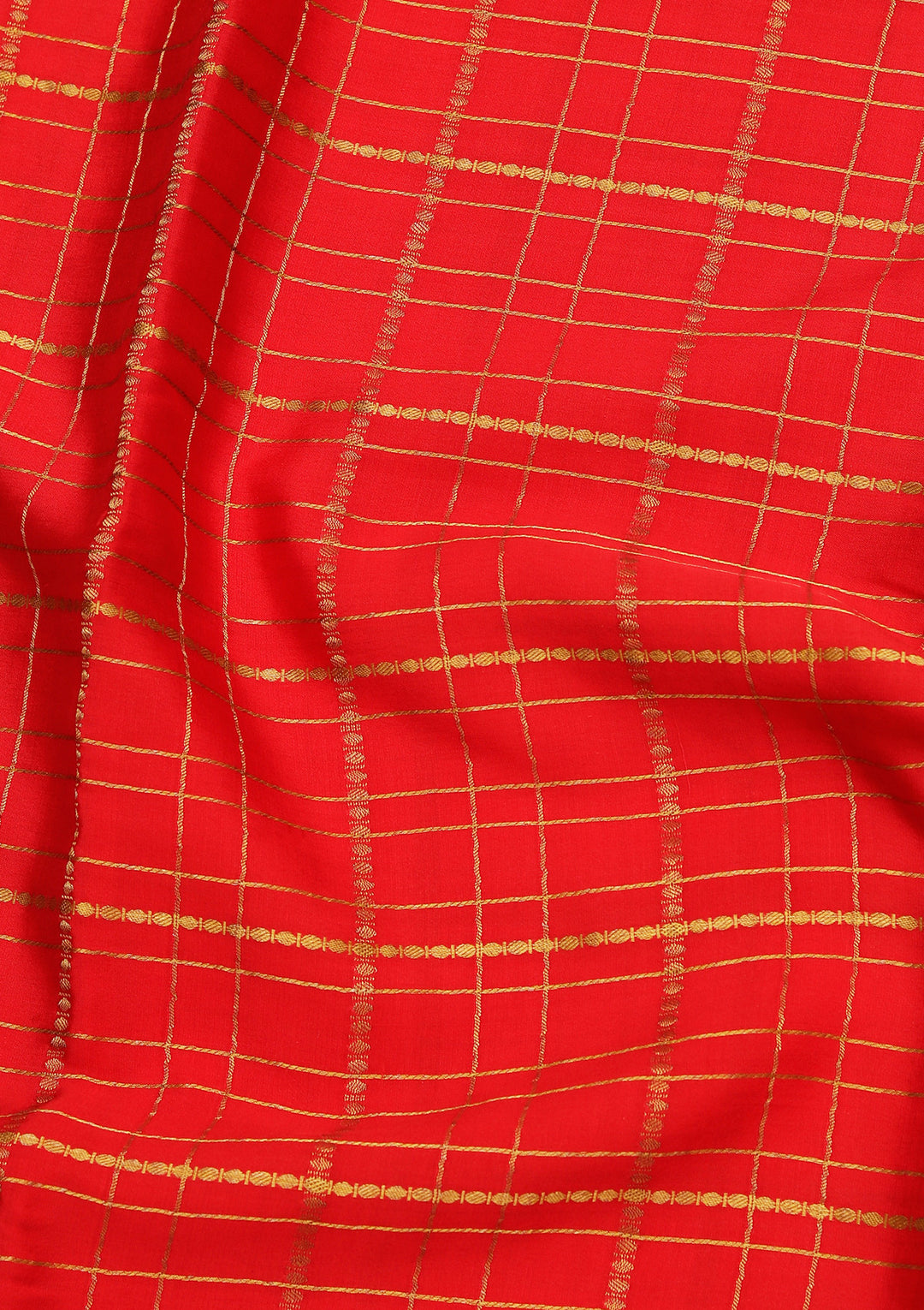 Red Zariwork Pure Crepe Silk Saree