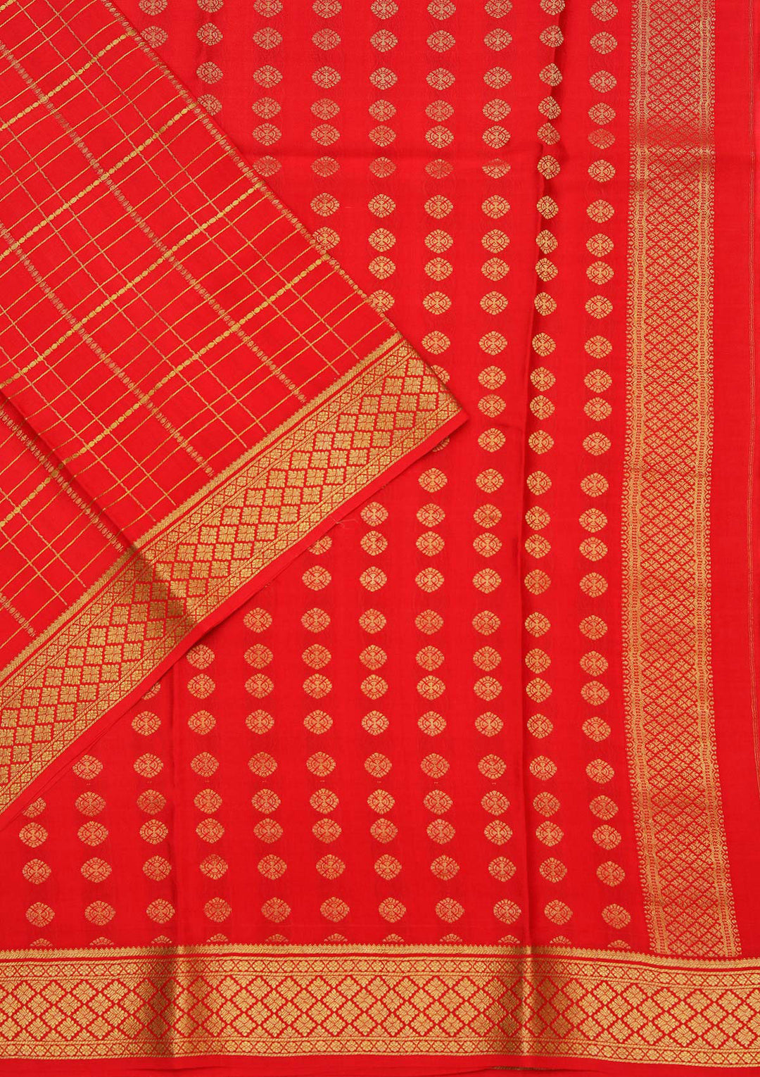Red Zariwork Pure Crepe Silk Saree