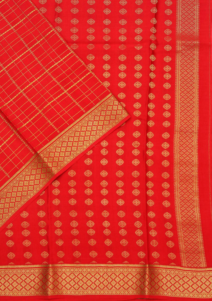 Red Zariwork Pure Crepe Silk Saree