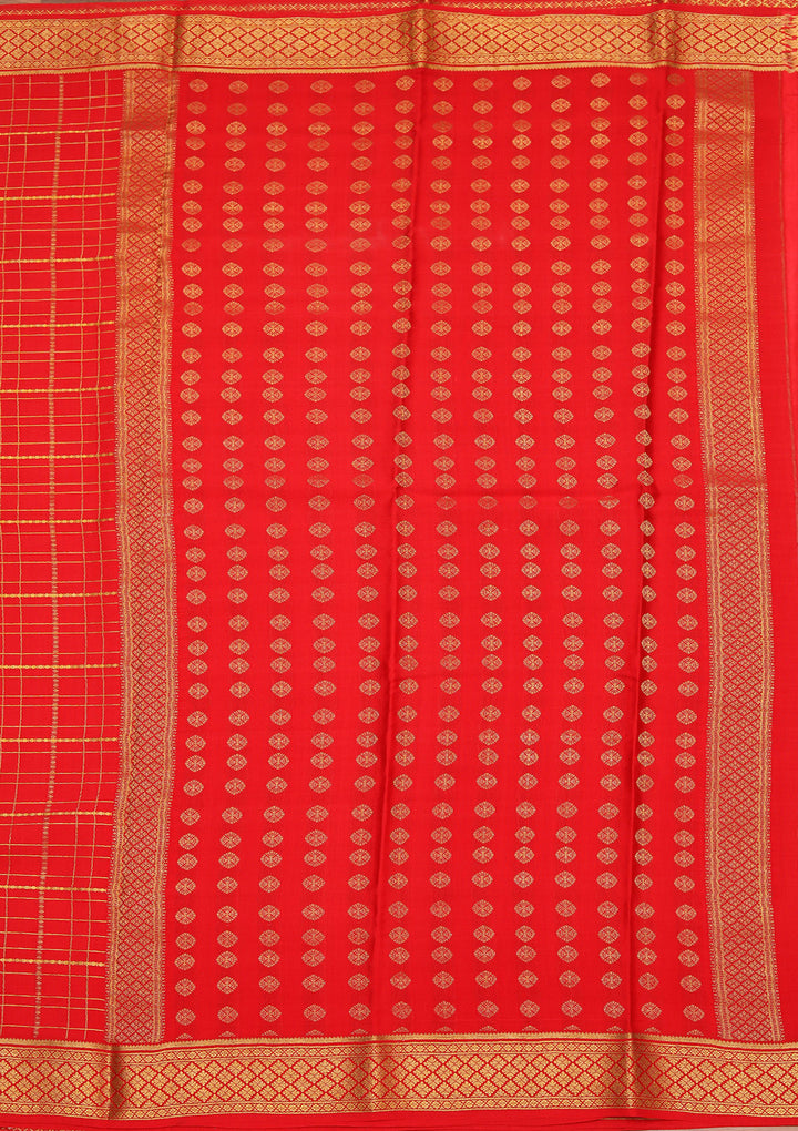 Red Zariwork Pure Crepe Silk Saree