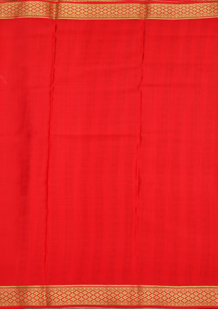 Red Zariwork Pure Crepe Silk Saree