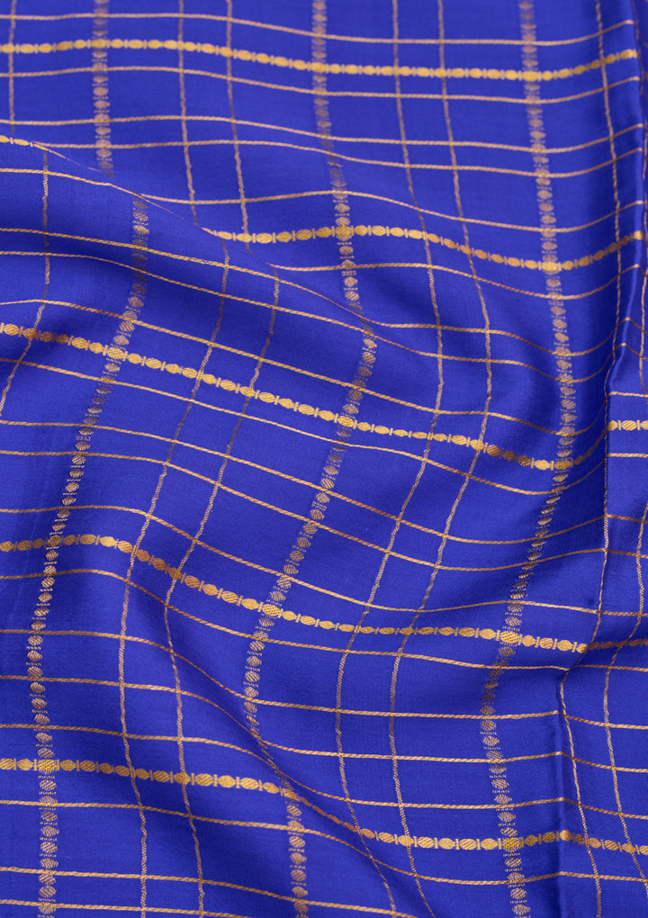 Royal Blue Zariwork Pure Crepe Silk Saree