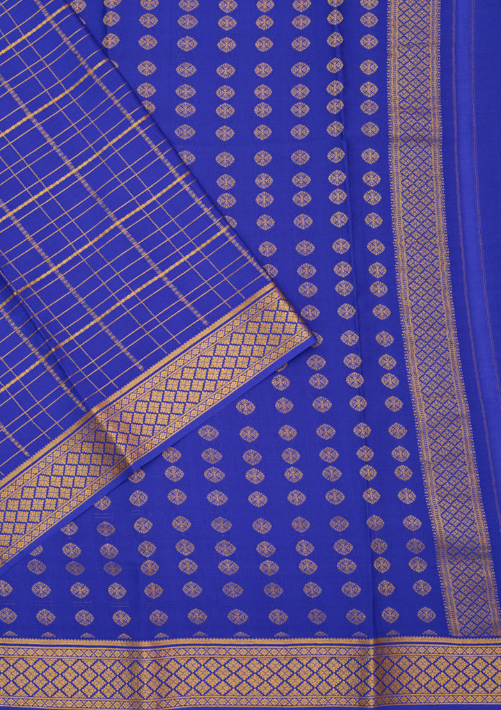 Royal Blue Zariwork Pure Crepe Silk Saree
