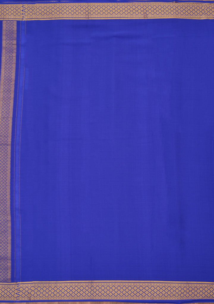 Royal Blue Zariwork Pure Crepe Silk Saree