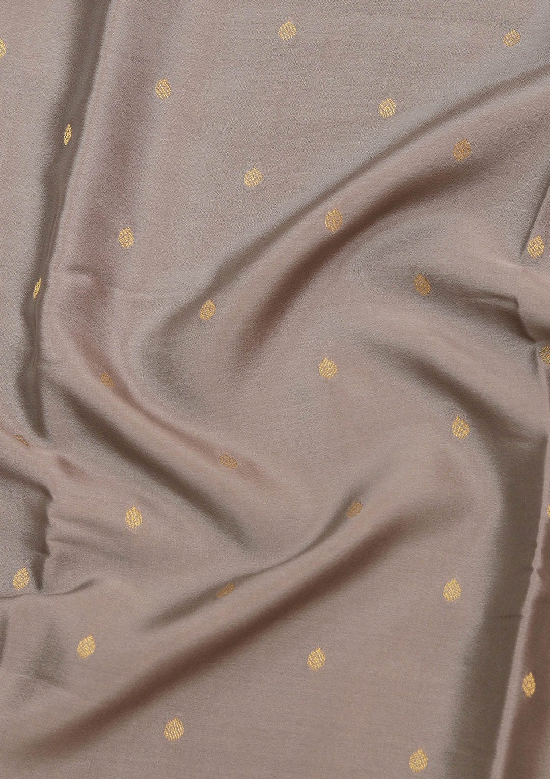 Light Grey Zariwork Pure Crepe Silk Saree