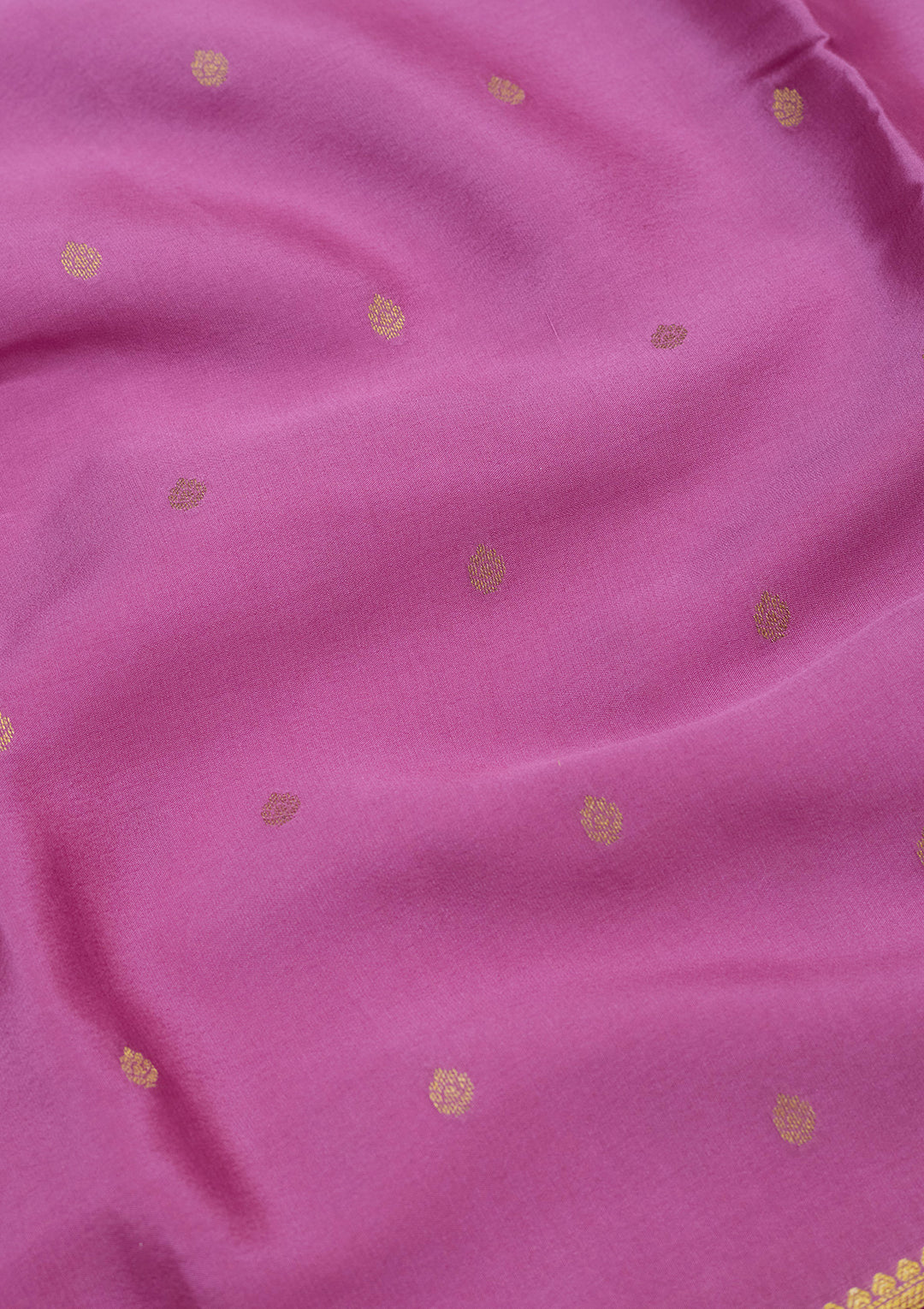 Onion Pink Zariwork Pure Crepe Silk Saree