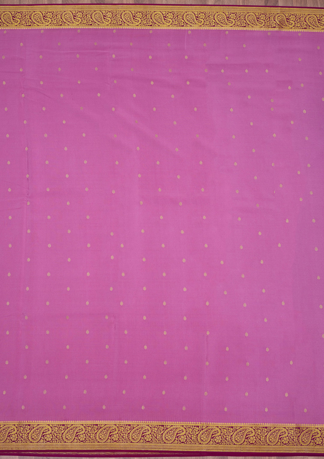 Onion Pink Zariwork Pure Crepe Silk Saree