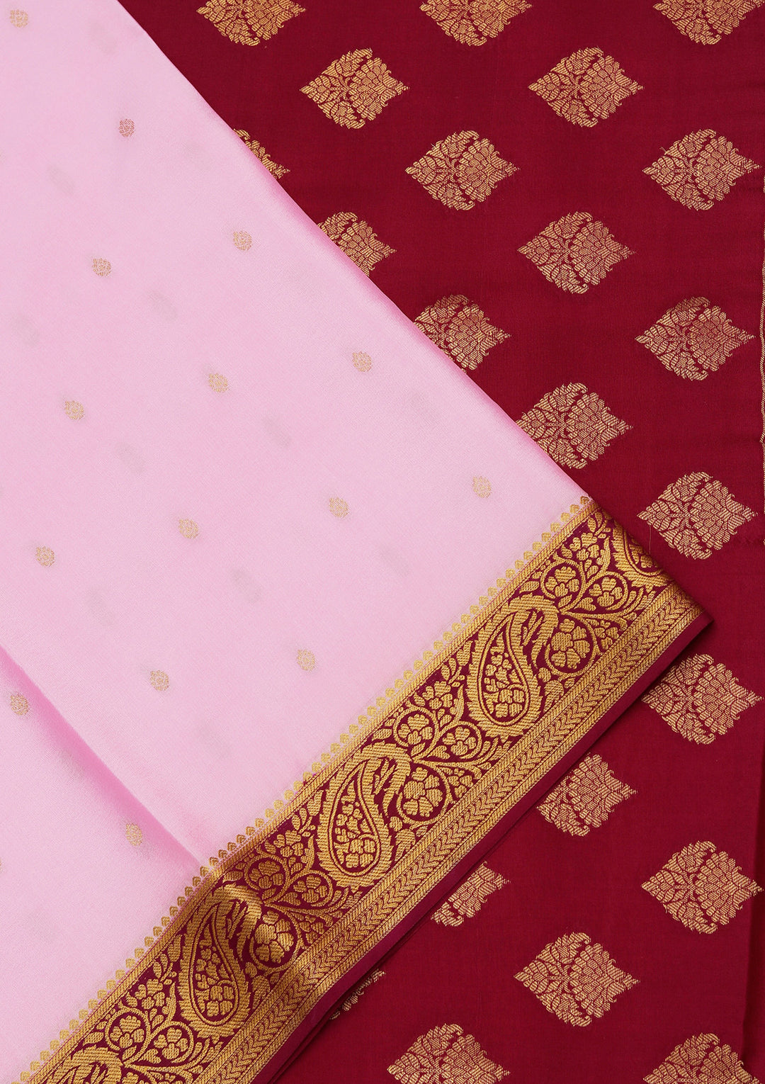 Onion Pink Zariwork Pure Crepe Silk Saree
