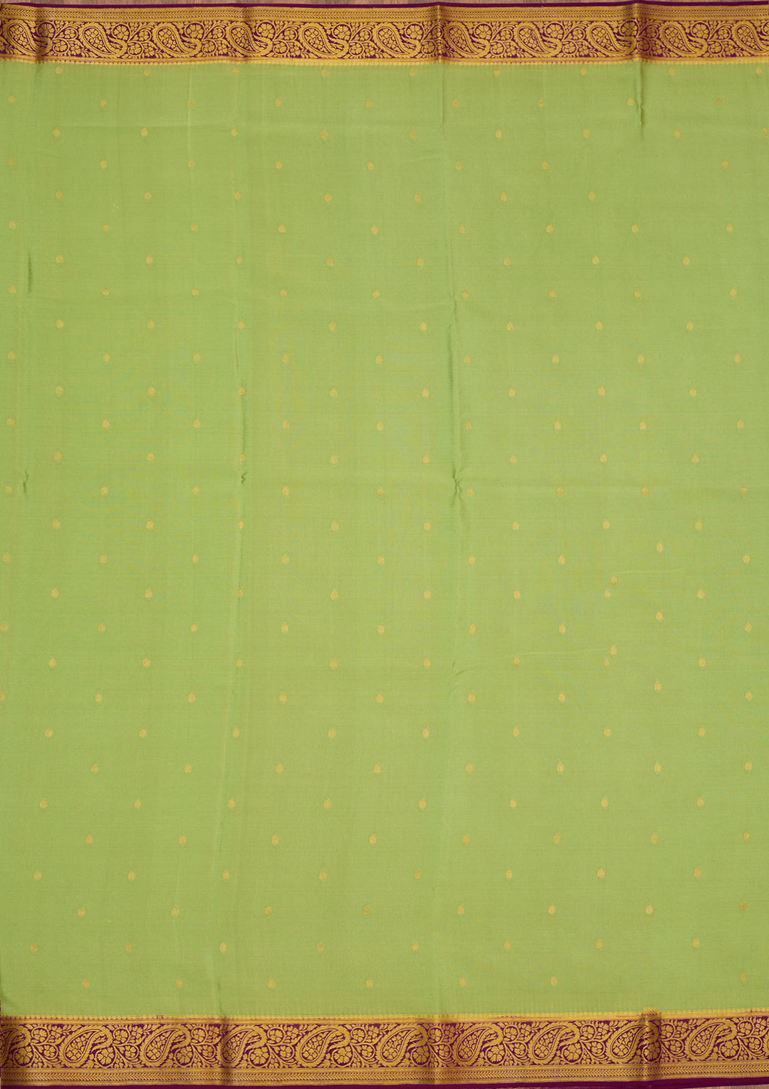 Pista Green Zariwork Pure Crepe Silk Saree