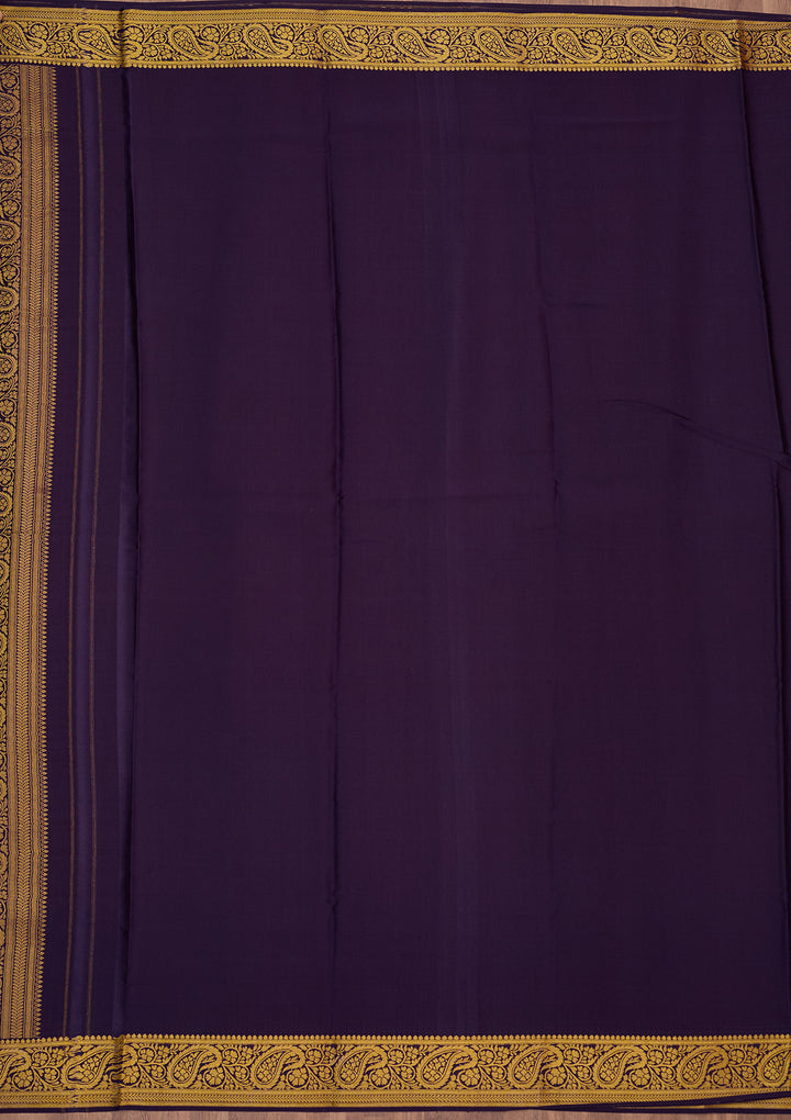 Rani Pink Zariwork Pure Crepe Silk_Saree