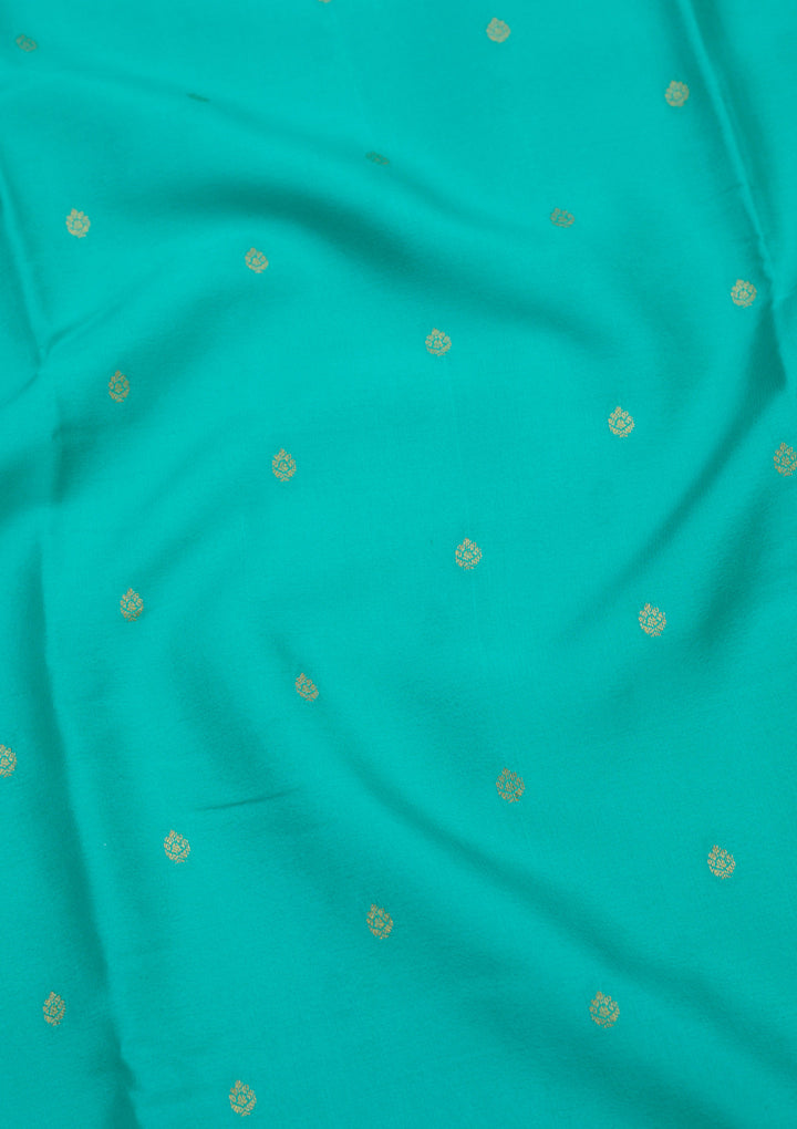 Sky Blue Zariwork Pure Crepe Silk Saree