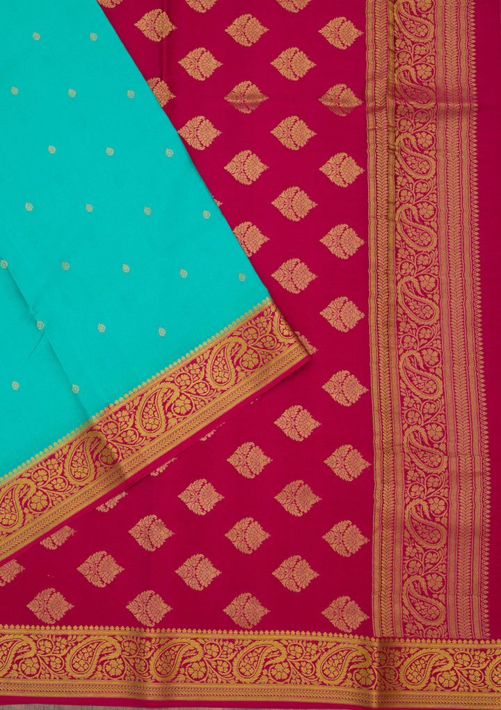 Sky Blue Zariwork Pure Crepe Silk Saree