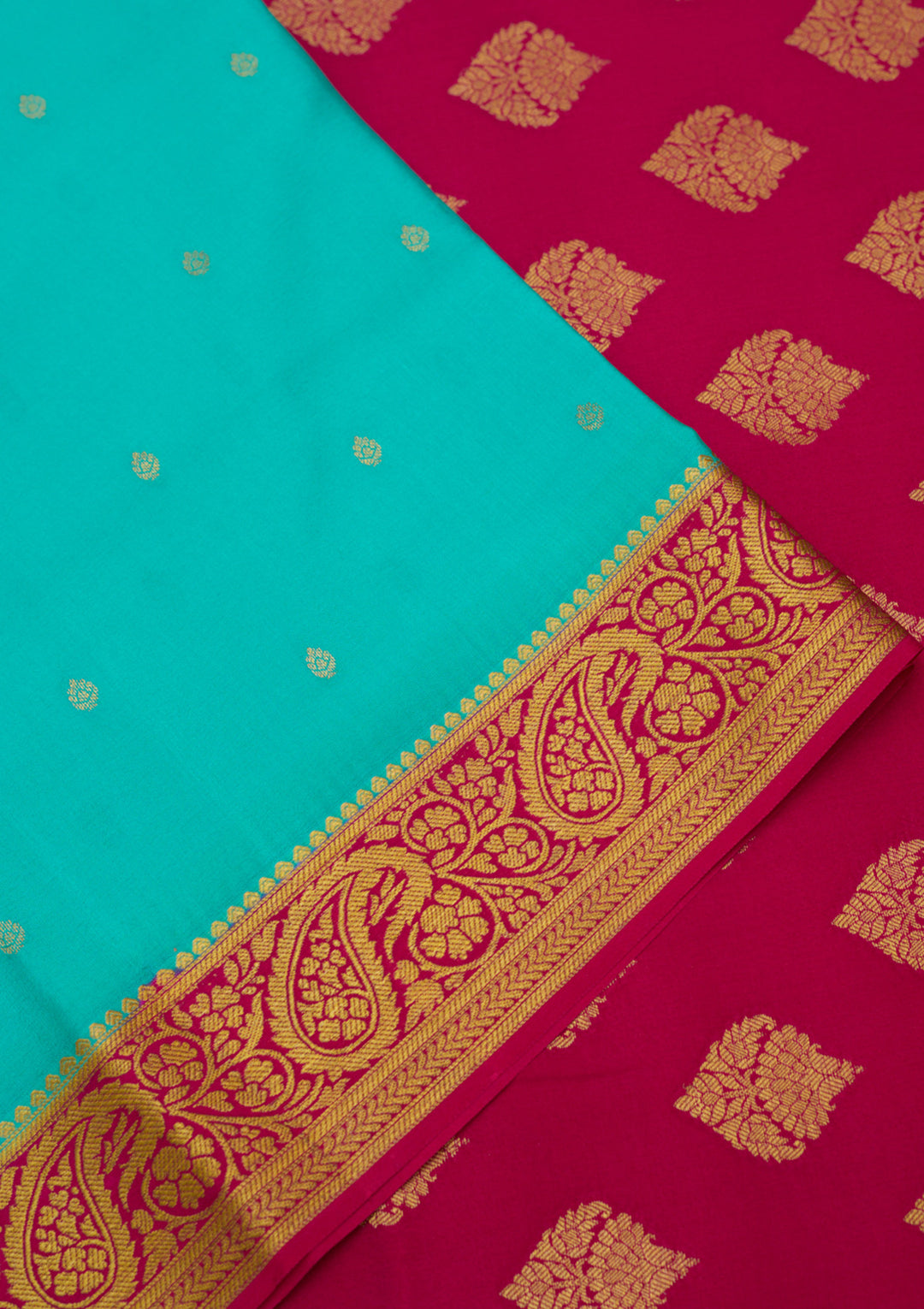 Sky Blue Zariwork Pure Crepe Silk Saree