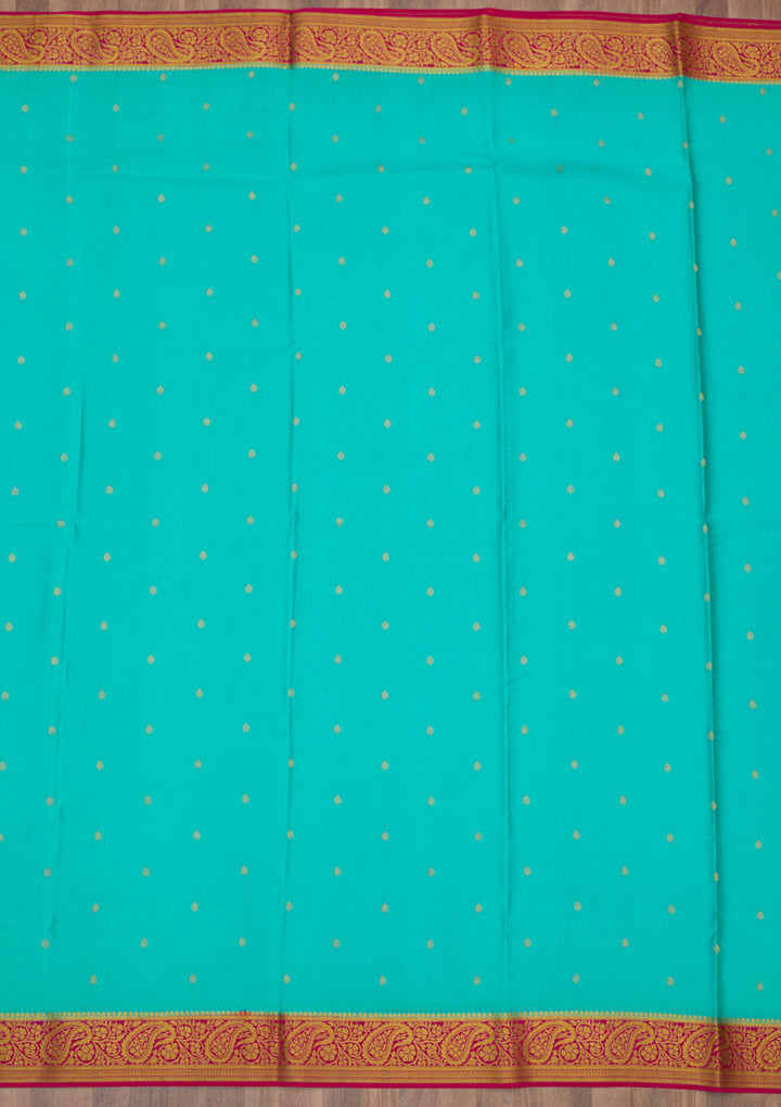 Sky Blue Zariwork Pure Crepe Silk Saree