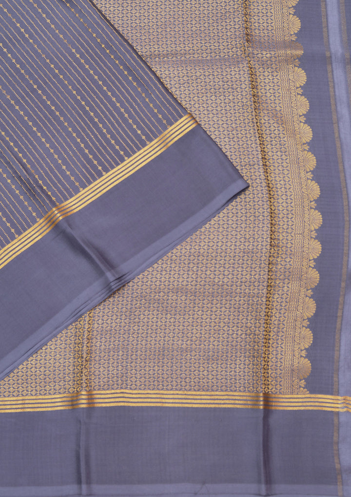 Blue Zariwork Pure Crepe Silk Saree