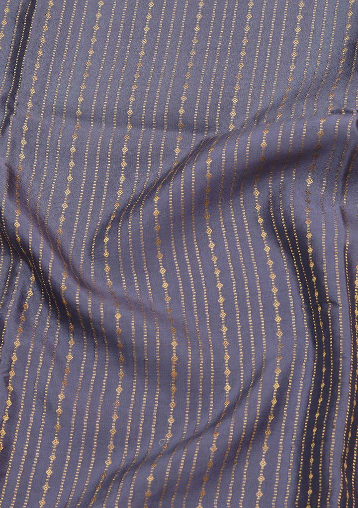 Blue Zariwork Pure Crepe Silk Saree