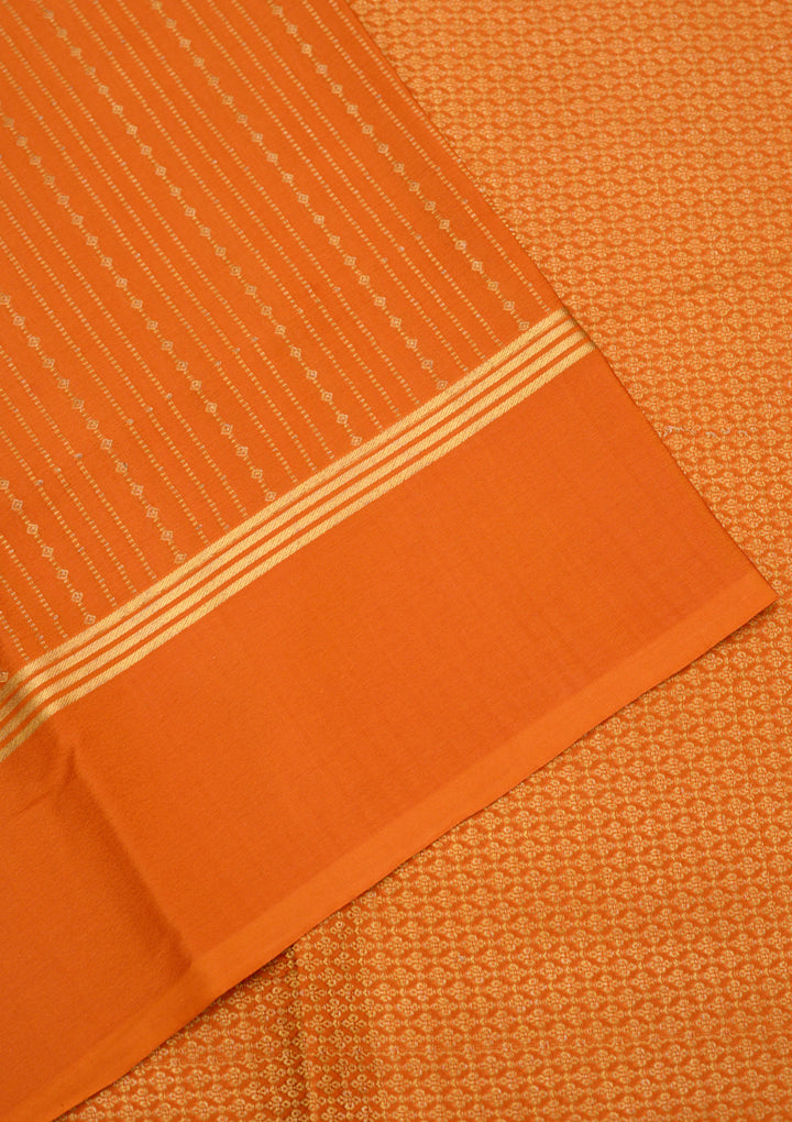 Orange Zariwork Pure Crepe Silk Saree