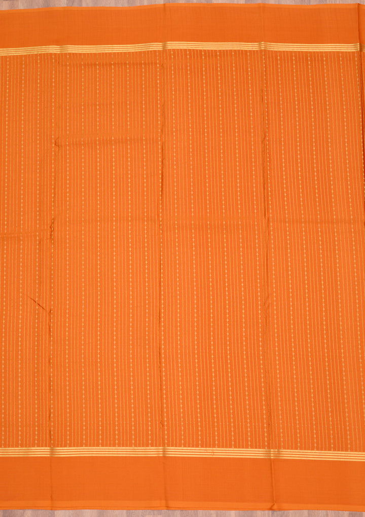 Orange Zariwork Pure Crepe Silk Saree