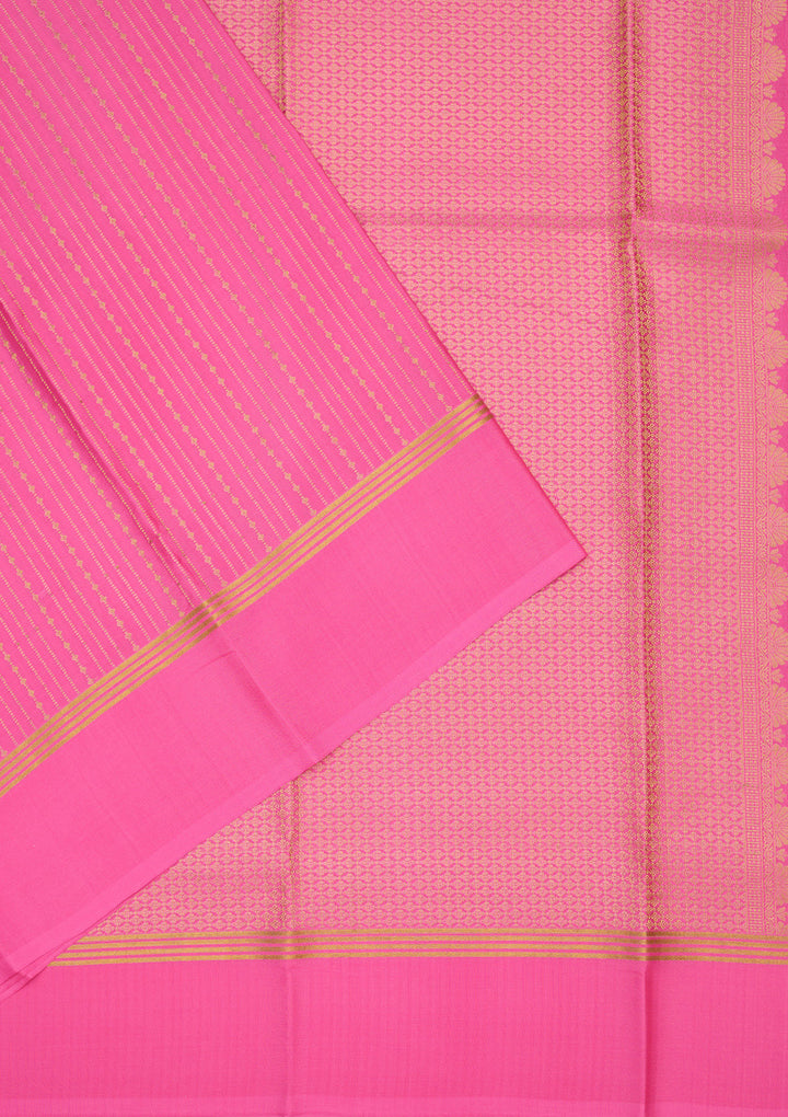 Peach Zariwork Pure Crepe Silk Saree
