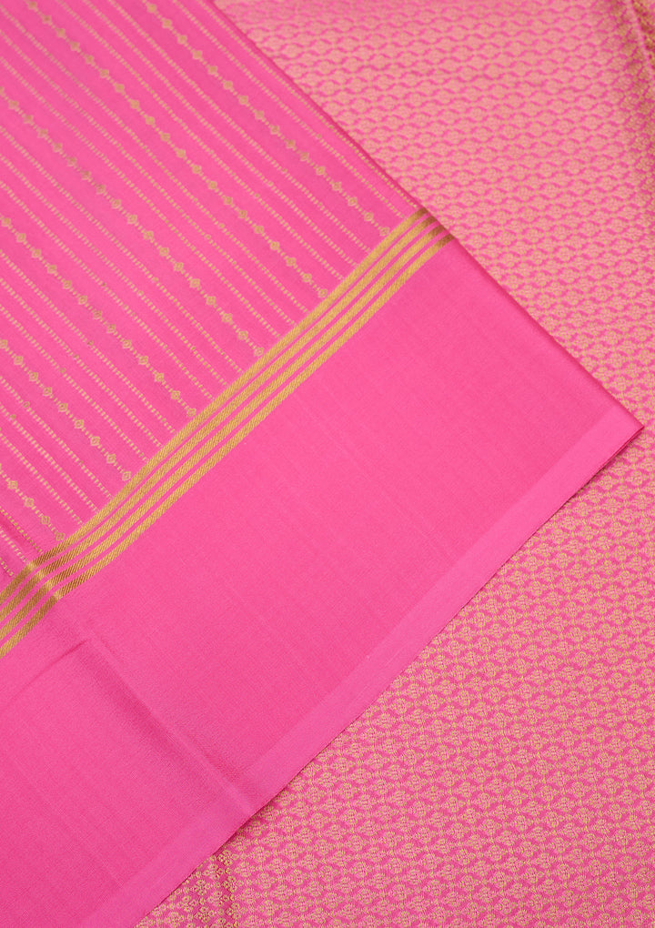 Peach Zariwork Pure Crepe Silk Saree