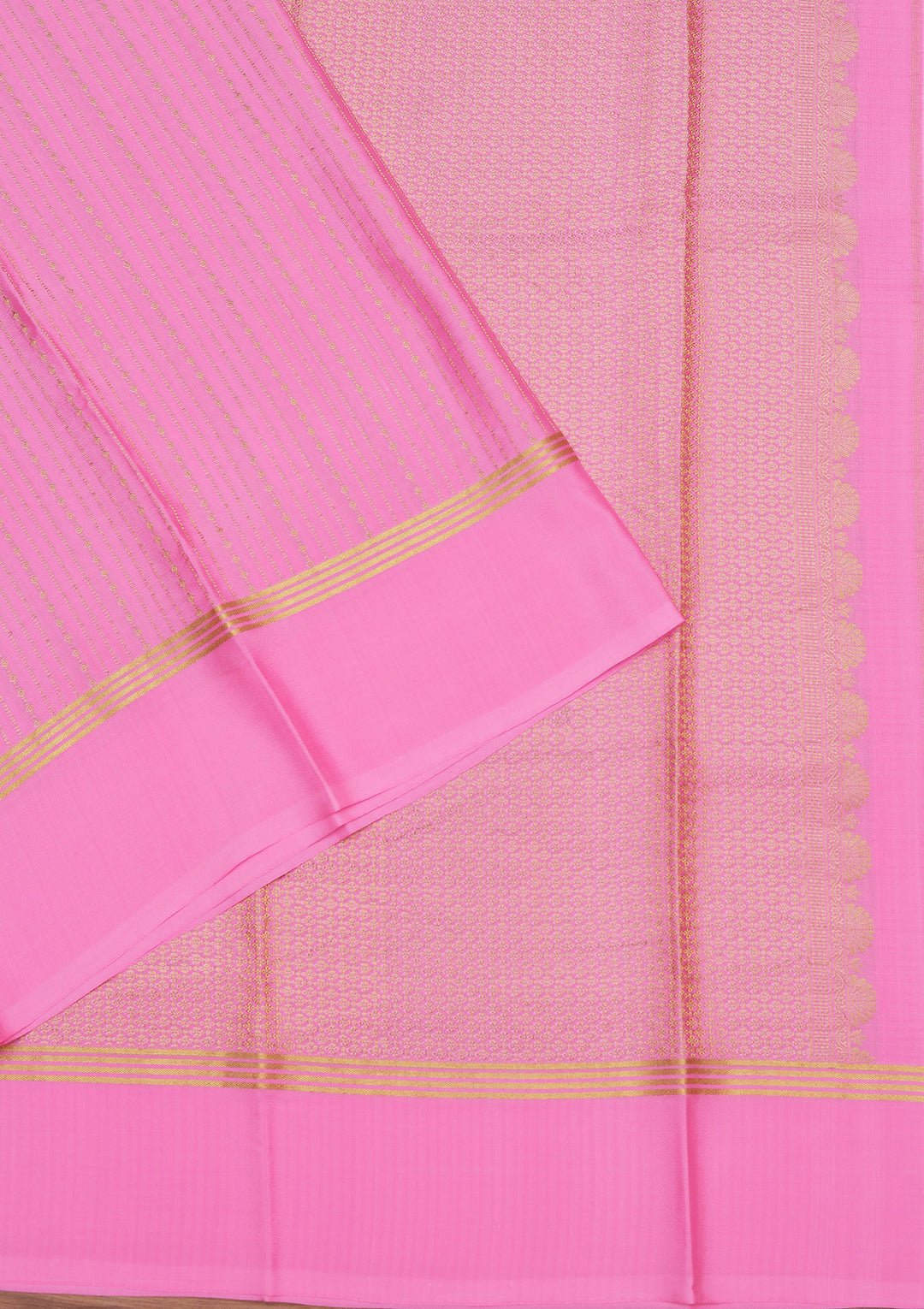 Pink Zariwork Pure Crepe Silk Saree