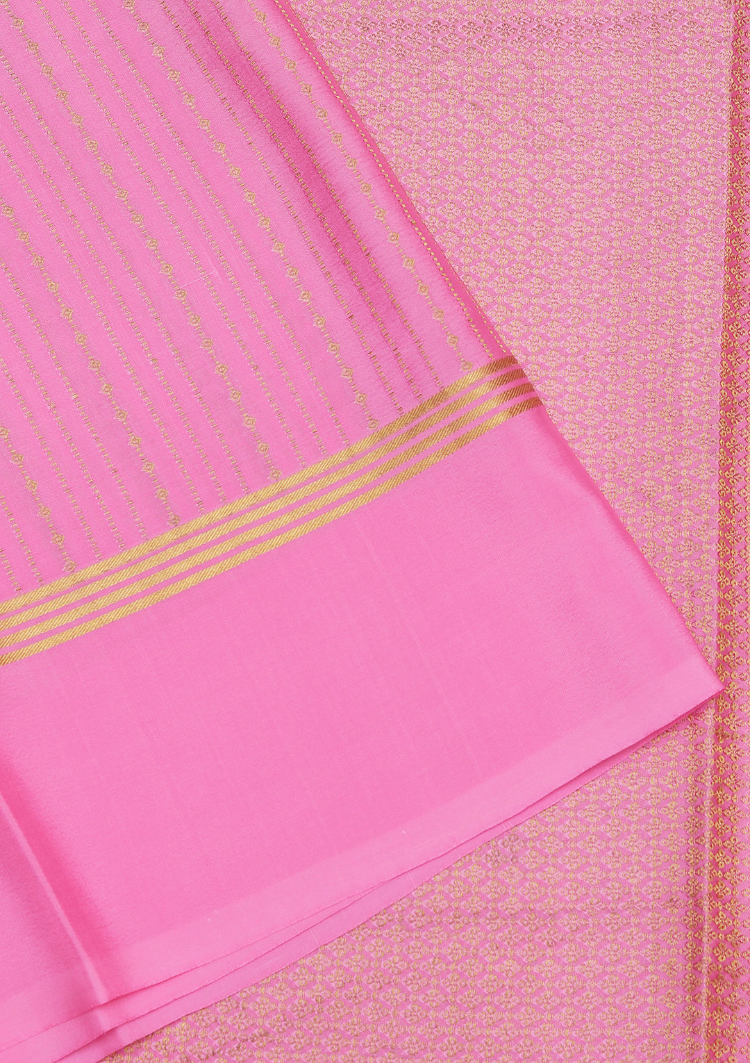 Pink Zariwork Pure Crepe Silk Saree