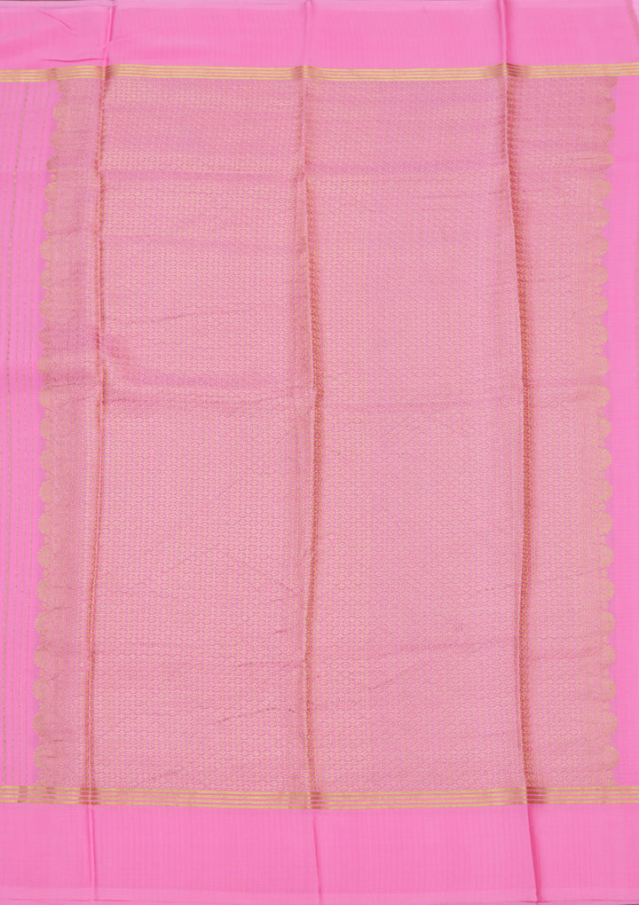 Pink Zariwork Pure Crepe Silk Saree