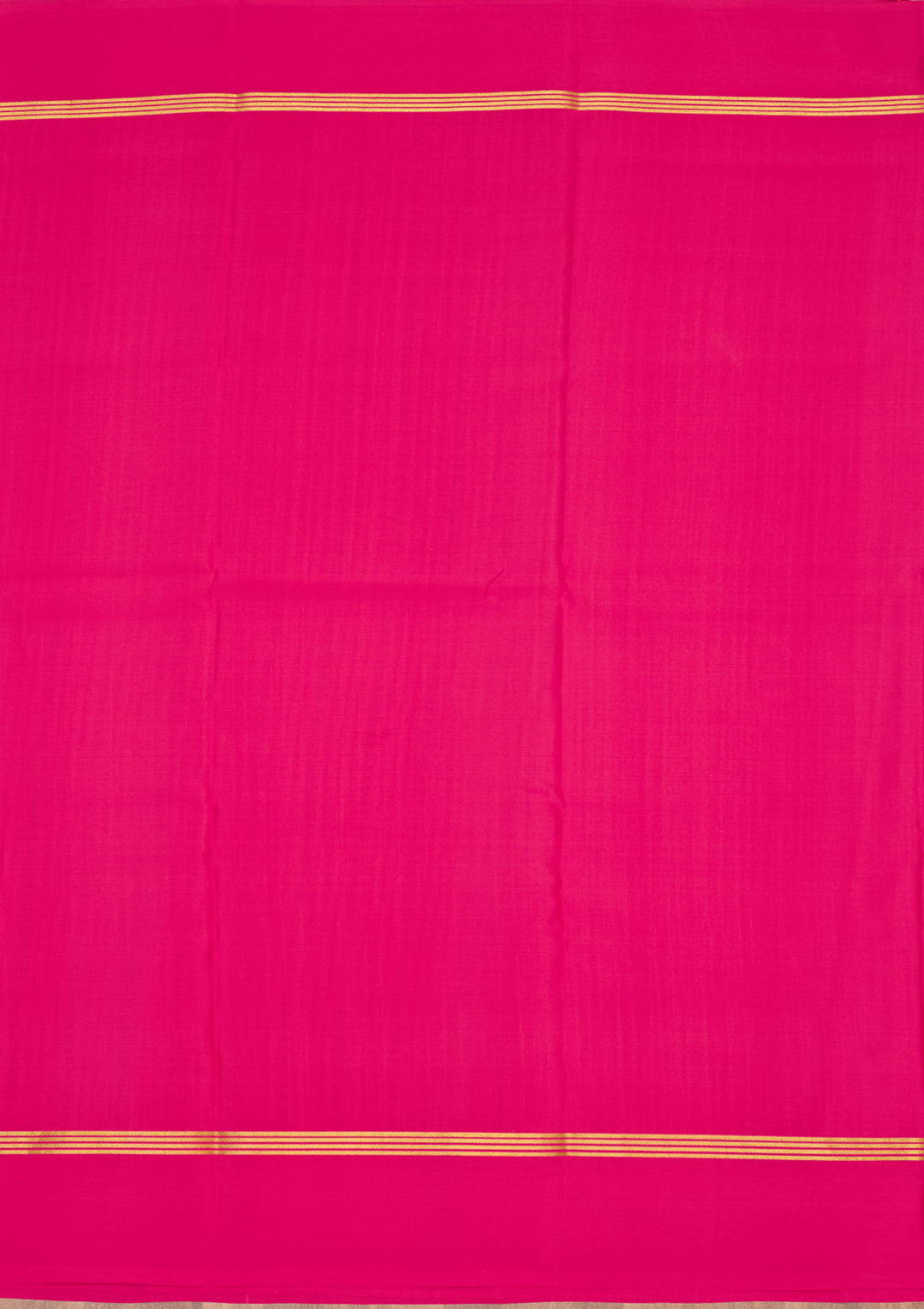 Rani Pink Zariwork Pure Crepe Silk Saree