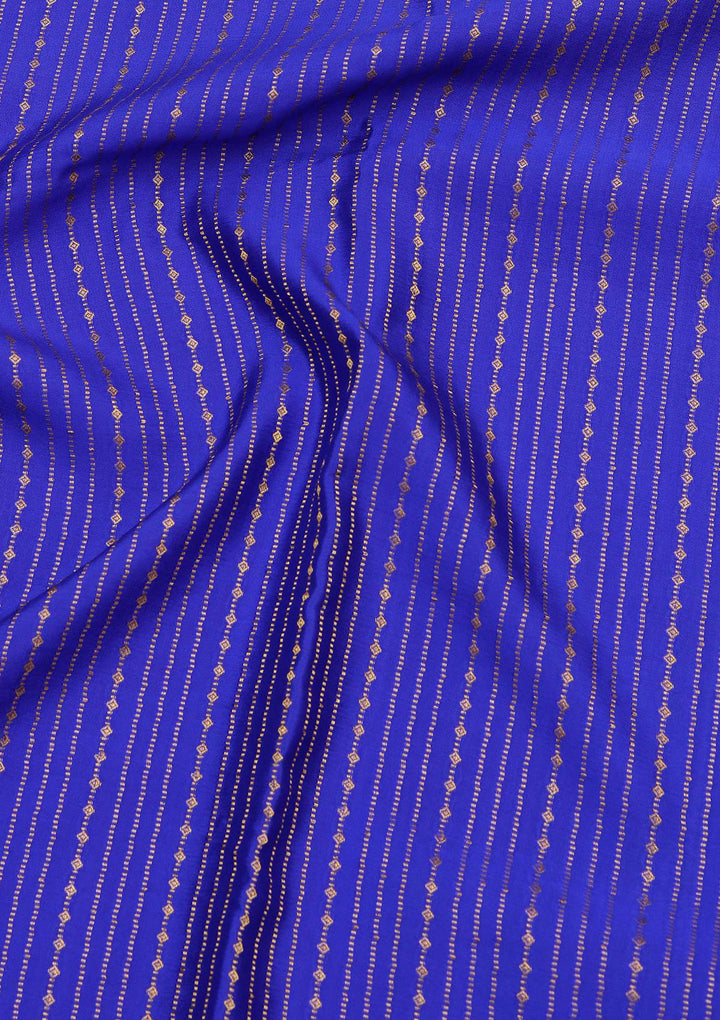 Royal Blue Zariwork Pure Crepe Silk Saree